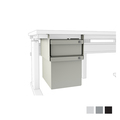 Bostontec Steel Drawer Stack 1-6"h Drawer & 1-12"h; Overall 18"h x 18"d x 12"w, Lateral File, 100 lb cap, GRY DRWF612 - G